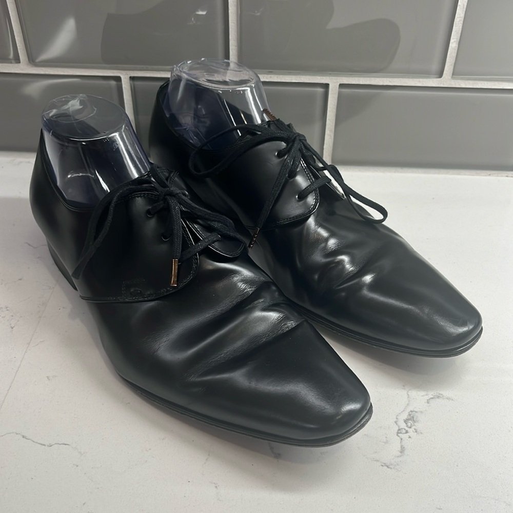 Christian‎ Dior Black Lace Dress Shoes Men’s Size 42 US 9